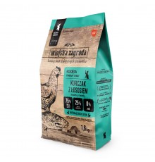 WIEJSKA ZAGRODA Chicken with salmon for kittens - dry cat food - 1.6kg
