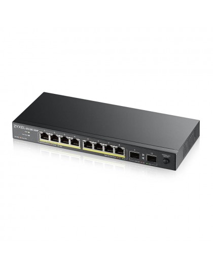 Zyxel GS1100-10HP v2 Неуправляемый гигабитный Ethernet (10/100/1000) с поддержкой Power over Ethernet (PoE) Черный