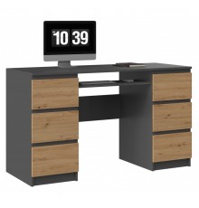KUBA desk 130x51x76 cm anthracite/artisan