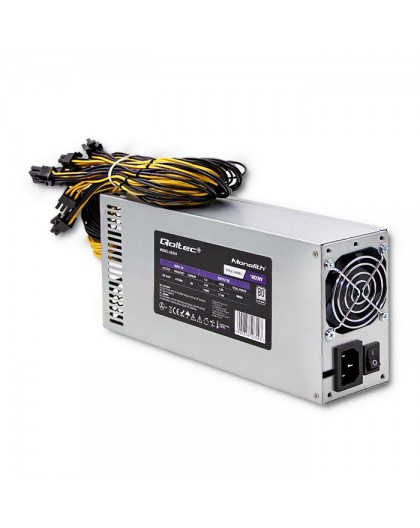 Qoltec 50349 PCI-E 1800W power supply | 80 Plus Platinum | Game miner