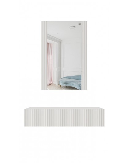 Dressing table with mirror PAFOS 80x41.6x100 white matte