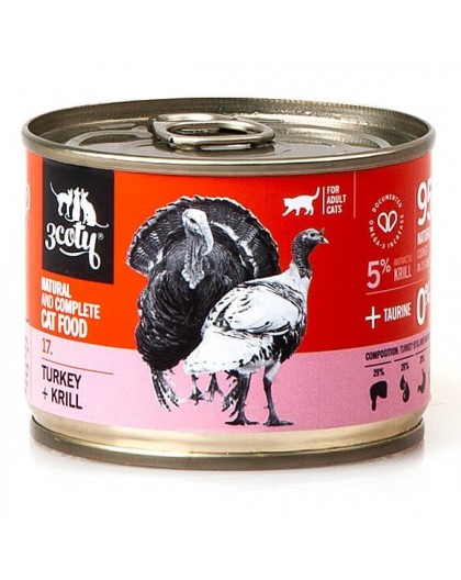 3COTY 17. Turkey and krill - wet cat food - 180g