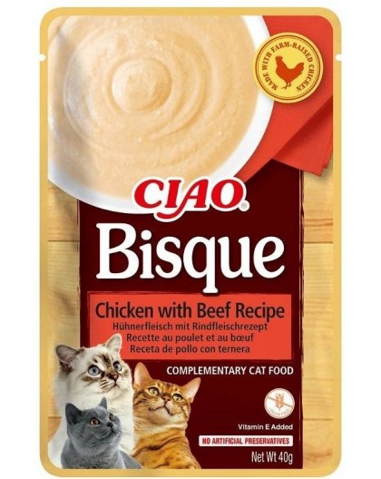 INABA Ciao Bisque Chicken with beef - cat treats - 40g