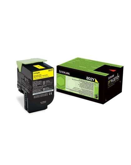 Lexmark 802Y toner cartridge 1 pc(s) Original Yellow