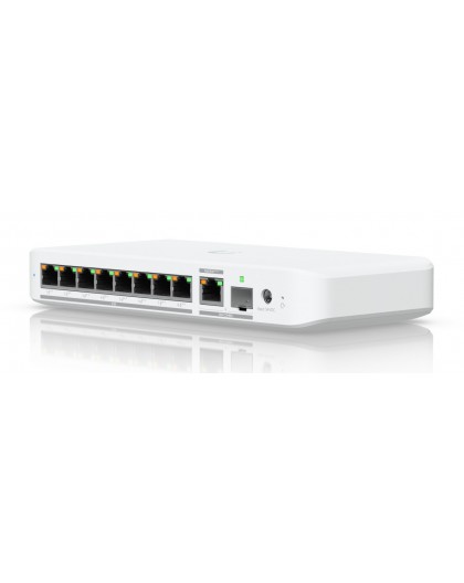 Ubiquiti USW-Flex-2.5G-8-PoE Switch | 8x 2.5GbE RJ45, 1x 10GbE SFP+, 196W