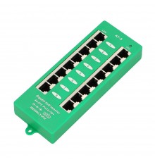 Extralink Gigabit PoE Injector 8 Port Active, 8 ports Gigabit 802.3at/af, Mode A