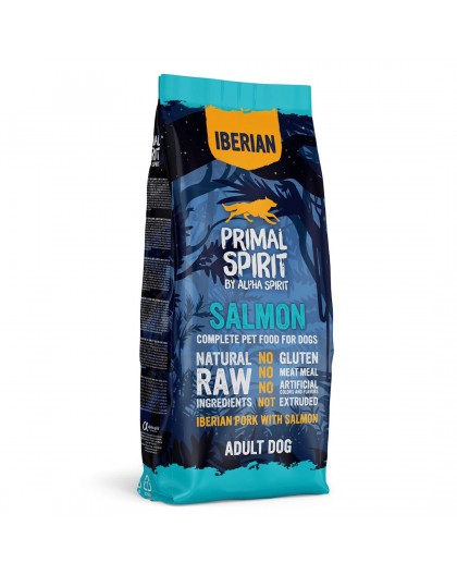 PRIMAL SPIRIT Iberian 70% Salmon – semi-moist dog food – 12 kg