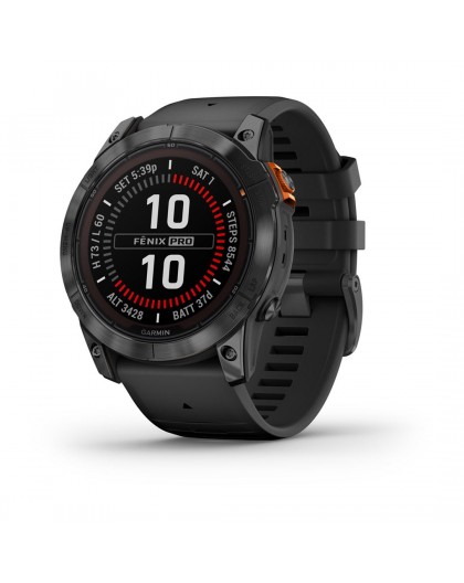 Garmin fēnix 7X Pro 3.56 cm (1.4") MIP 51 mm Digital 280 x 280 pixels Touchscreen Grey Wi-Fi GPS (satellite)