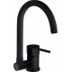 Kitchen faucet with foldable spout