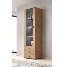 Cama display cabinet SOHO S1 lefkas oak/black