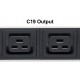 Intellinet Vertical Rackmount 24-Output Power Distribution Unit (PDU), 20 x C13 & 4 x Output C19, Removable Power Cable, Rear C2