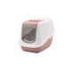 SAVIC Nestor White-Pink - Covered Cat Litter Box - 56x39x38.5 cm - 1 pc