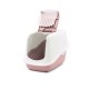 SAVIC Nestor White-Pink - Covered Cat Litter Box - 56x39x38.5 cm - 1 pc