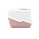 SAVIC Nestor White-Pink - Covered Cat Litter Box - 56x39x38.5 cm - 1 pc