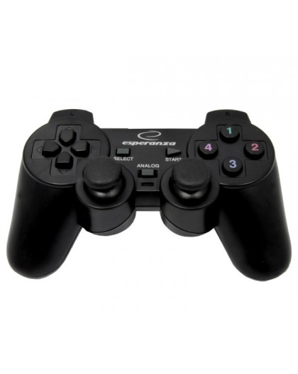 Esperanza EG102 Gaming Controller Black USB 2.0 Gamepad Analogue / Digital PC, Playstation 3