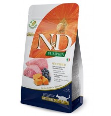 Dry cat food - FARMINA N&D CAT PUMPKIN LAMB&BLUEBERRY ADULT 300g