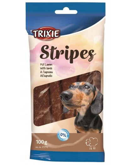 TRIXIE Stripes with lamb - Dog treat - 100g