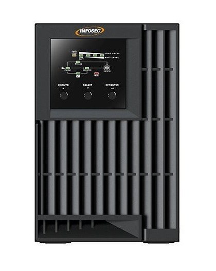 Infosec E4 Value 1000 uninterruptible power supply (UPS) Double-conversion (Online) 1 kVA 3 AC outlet(s)