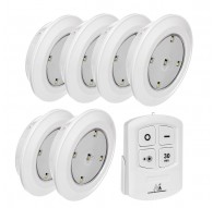 Maclean Energy MCE165 Remote Control LED Lamps Set, AAA Battieries, 6 Pieces in Set