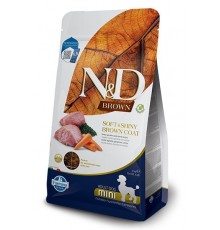 FARMINA N&D Brown Dog Lamb, Spirulina&Carrot Adult Mini - dry dog food - 2 kg