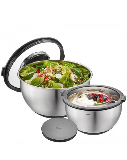 GEFU 35055 Round Bowl Black, Stainless steel 2 pc(s)