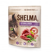 SHELMA Sterilised Rich in beef - dry cat food - 750g