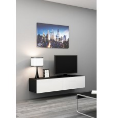 Cama TV stand VIGO 140 30/140/40 black/white gloss