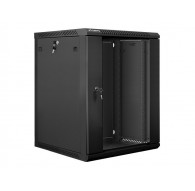 Навесной монтажный шкаф-стойка Lanberg 19'' 15U 600x600мм черный (стеклянная дверь)