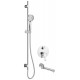 Concealed shower set with bath spout