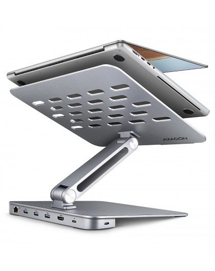 Axagon HMC-STND USB-C 5Gbps ALUMINUM STAND & HUB 7in1