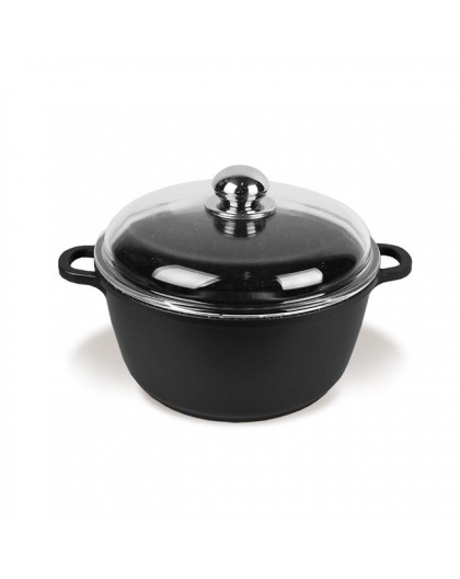Maestro MR-4628C Pot with lid 28 cm 5.8 l Black