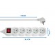 Esperanza ELK214W power extension 1.5 m 5 AC outlet(s) Indoor White