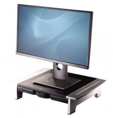 Fellowes Computer Monitor Stand with 5 Height Adjustments - Office Suites Monitor Riser with Storage Tray - Ergonomic Adjustable