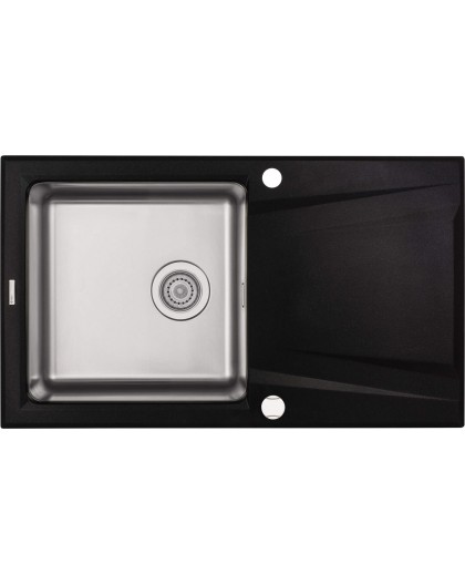 1-bowl granite-steel sink with drainer