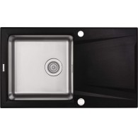 1-bowl granite-steel sink with drainer