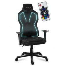 Игровое кресло Huzaro Combat 6.2 черное с RGB подсветкой
