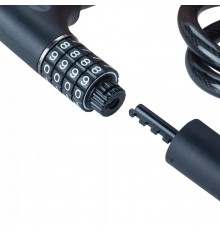 Bicycle cable with combination lock and key - YCC0/12/100/2 Black