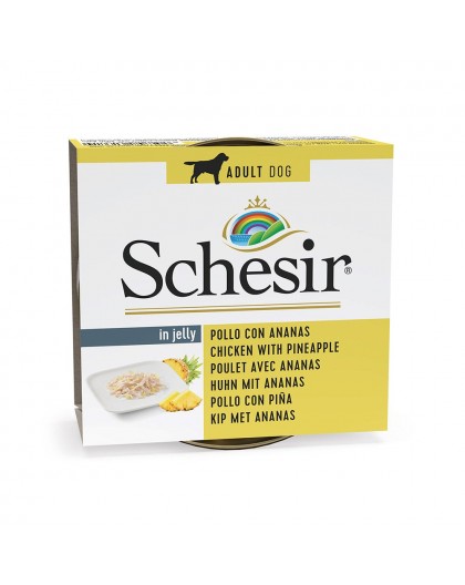 SCHESIR Chicken with pineapple in jelly - wet dog food - 150g