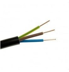 Electrical cable earth wire YKY 0,6/1kV 3x1,5mm2 BLACK ELECTRIC CABLE 100m