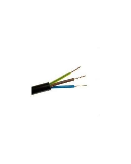 Electrical cable earth wire YKY 0,6/1kV 3x1,5mm2 BLACK ELECTRIC CABLE 100m