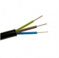 Electrical cable earth wire YKY 0,6/1kV 3x1,5mm2 BLACK ELECTRIC CABLE 100m