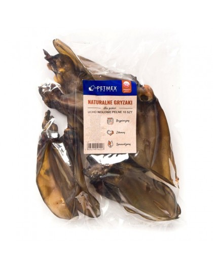 PETMEX собачьи жевательные уши из говядины, 10 шт.