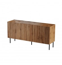 JUNGLE chest of drawers 152x40.5x74.5 oak wotan + black legs