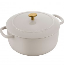 Ballarini Bellamonte Round Cast Iron Pot - 4 ltr, Ivory