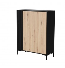 Cama MERCI kummut 100 x 40 x 129 cm must/kunstniku tamm