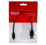 UNITEK CABLE USB-C - USB-A 3.1,M/M,0.25M, Y-C490BK
