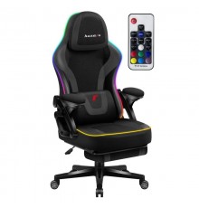 Игровое кресло с черной сеткой и RGB подсветкой