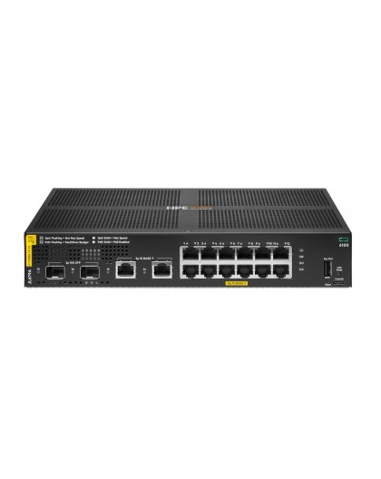 HPE Aruba Networking CX 6100 12G Class4 PoE 2G/2SFP+ 139W Switch