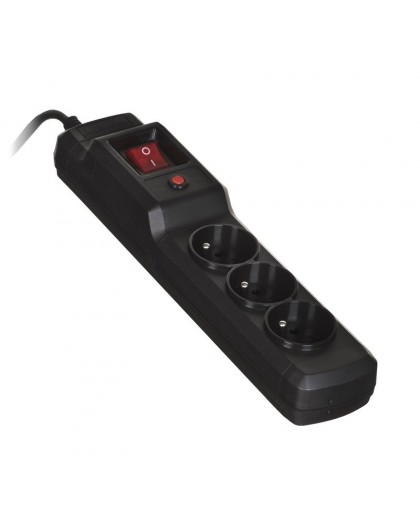Activejet COMBO 3GN 1,5M black power strip with cord