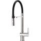 Kitchen faucet with filter and flexible spout